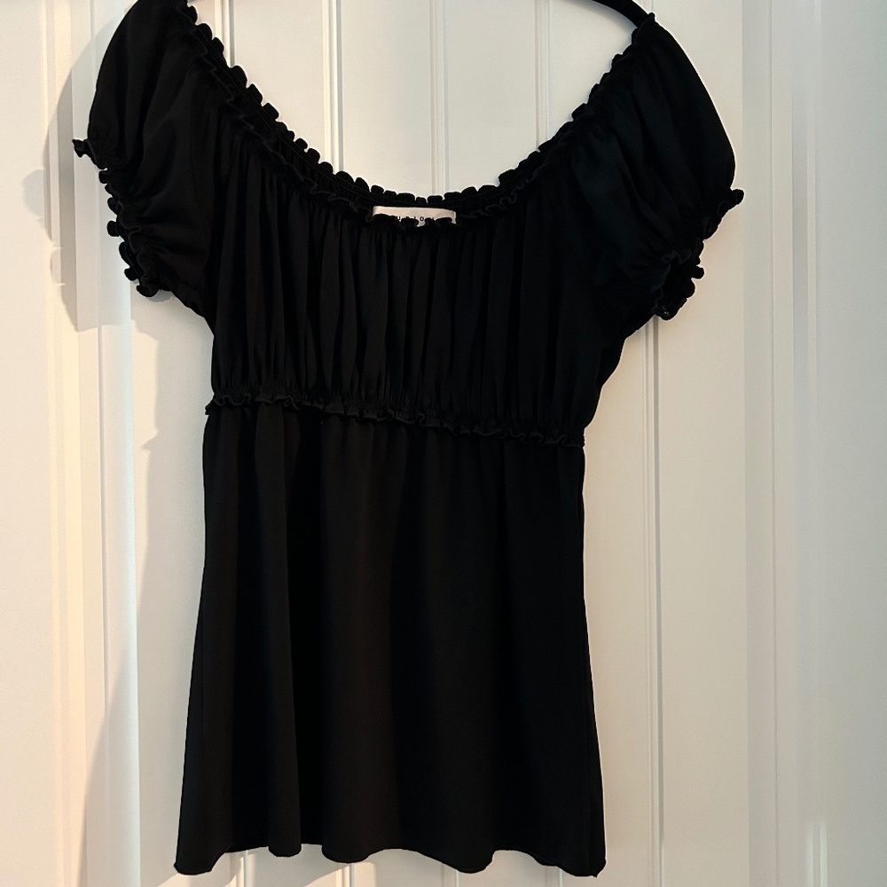 Studio M Black Blouse Womens Small